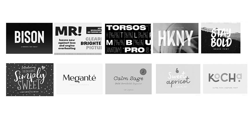 6 exemples de typographies